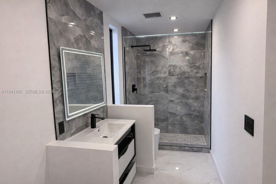 Furnished interior view inside a new home in , Miami (Image 7).