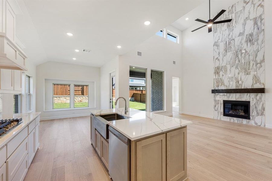 Furnished interior view inside a new home in Windsong Ranch Classic 61, Prosper (Image 9). Furnished interior view inside a new home in Windsong Ranch Classic 61, Prosper (Image 9).