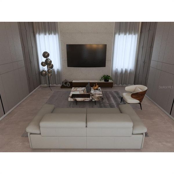 Furnished interior view inside a new home in , Clermont (Image 25).