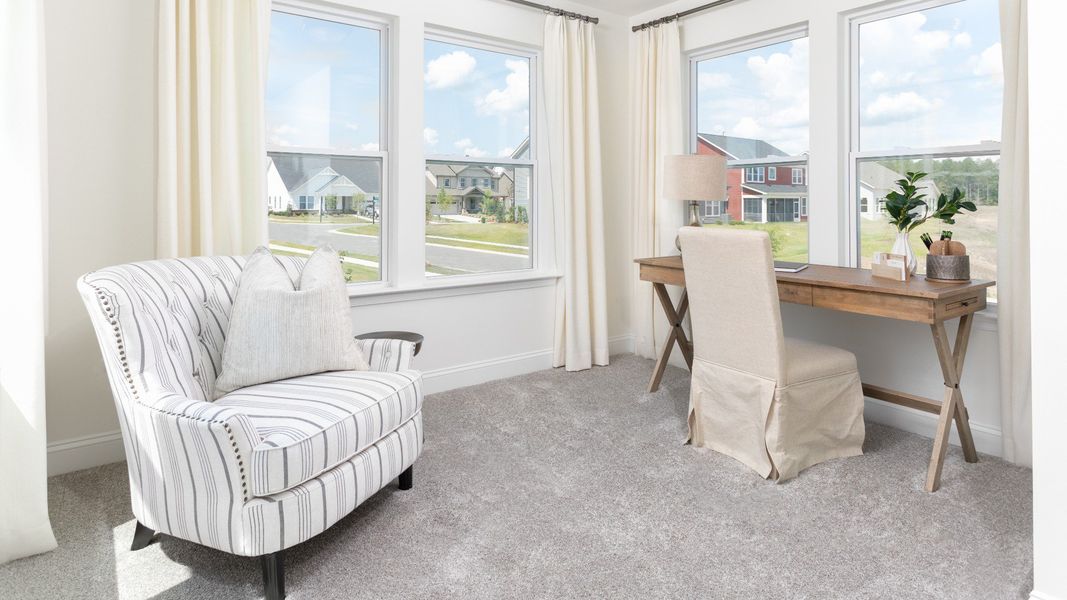 Representative furnished interior of a home built from the Drayton by DRB Homes in Farms at Bellingham, Mooresville (Image 19).