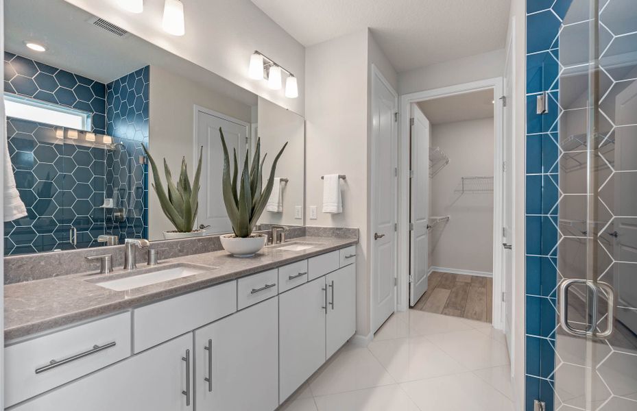 Furnished interior view inside a new home in Del Webb Sunbridge, St. Cloud (Image 50).