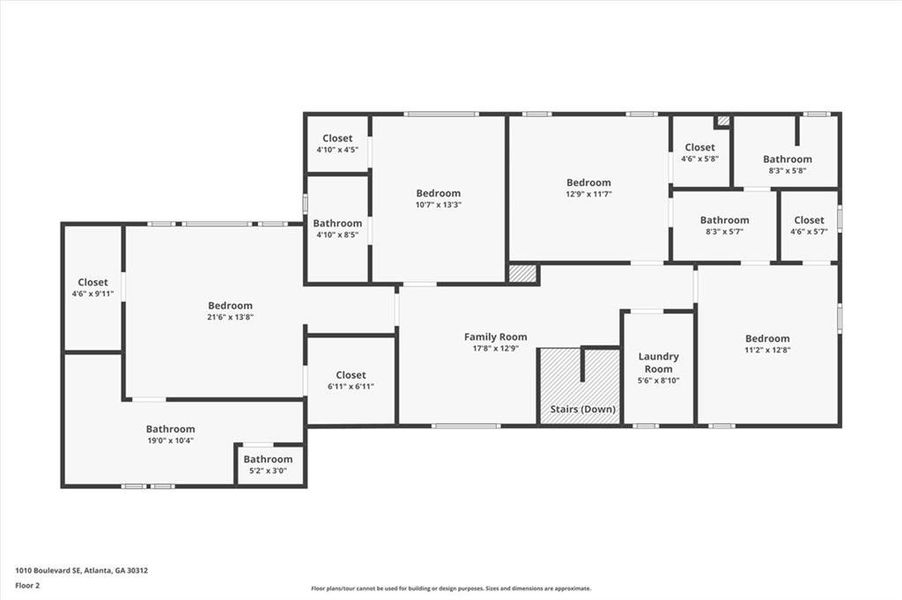 2D floor plan layout of this home in , Atlanta, GA (Image 4).