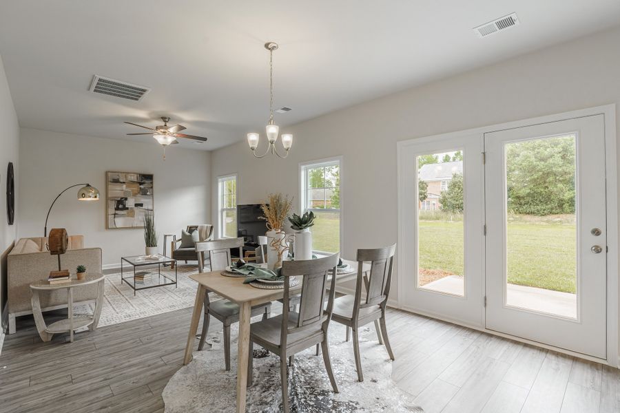 Representative furnished interior of a home built from the Adger by Hurricane Builders in Amber Hill, West Columbia (Image 15).