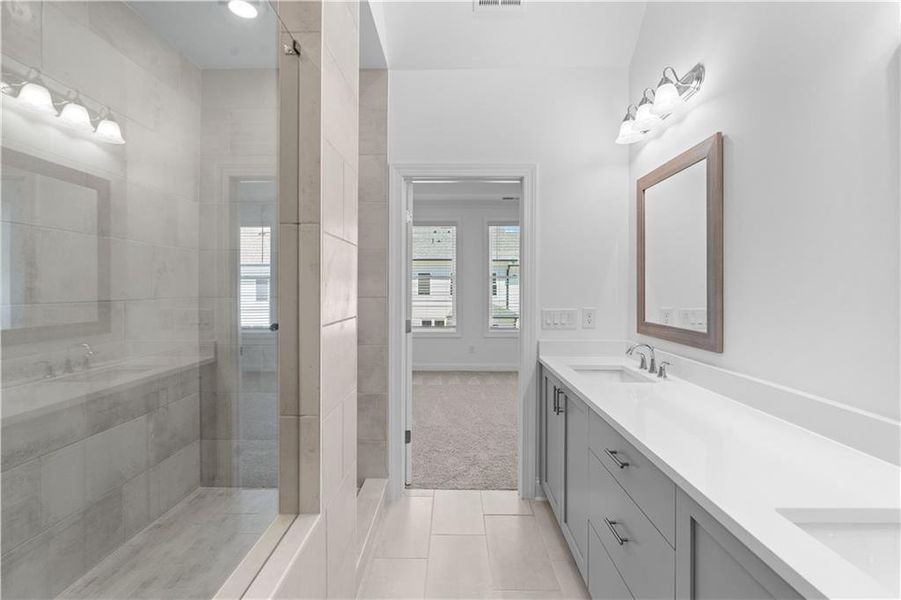 Furnished interior view inside a new home in Evanshire Townhomes, Duluth (Image 16).