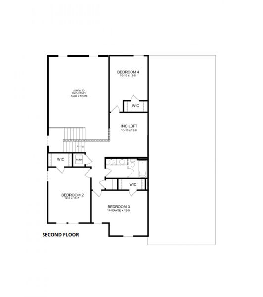 2D floor plan layout for the Winston by Fischer Homes in Breakfast Point East, Panama City Beach, FL (Image 4).