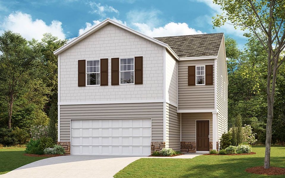 Representative exterior photo of a completed home built from the Elston by D.R. Horton in Clearwater Springs, Johnson City, TN (Image 2).