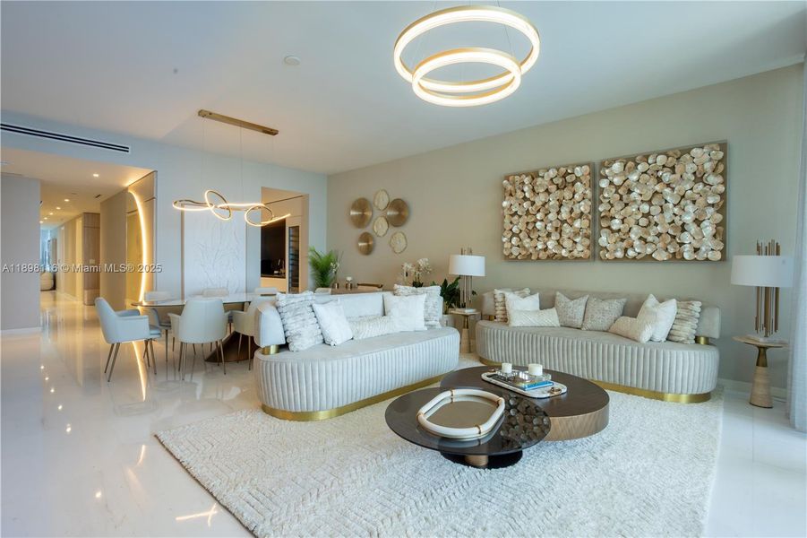 Furnished interior view inside a new home in Aston Martin Residences, Miami (Image 28). Furnished interior view inside a new home in Aston Martin Residences, Miami (Image 28).