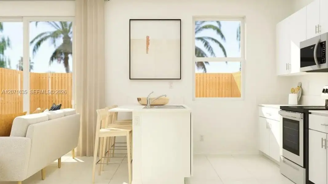 Furnished interior view inside a new home in Del Mar, Miami (Image 8).