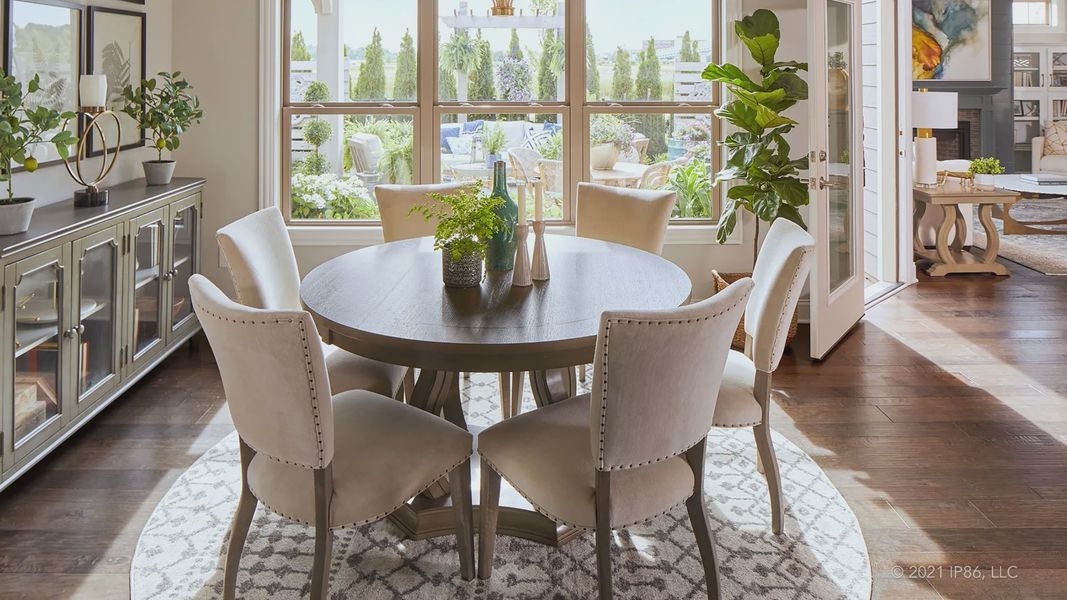 Furnished interior view inside a new home in The Courtyards at Hodges Farm, Charlotte (Image 9).