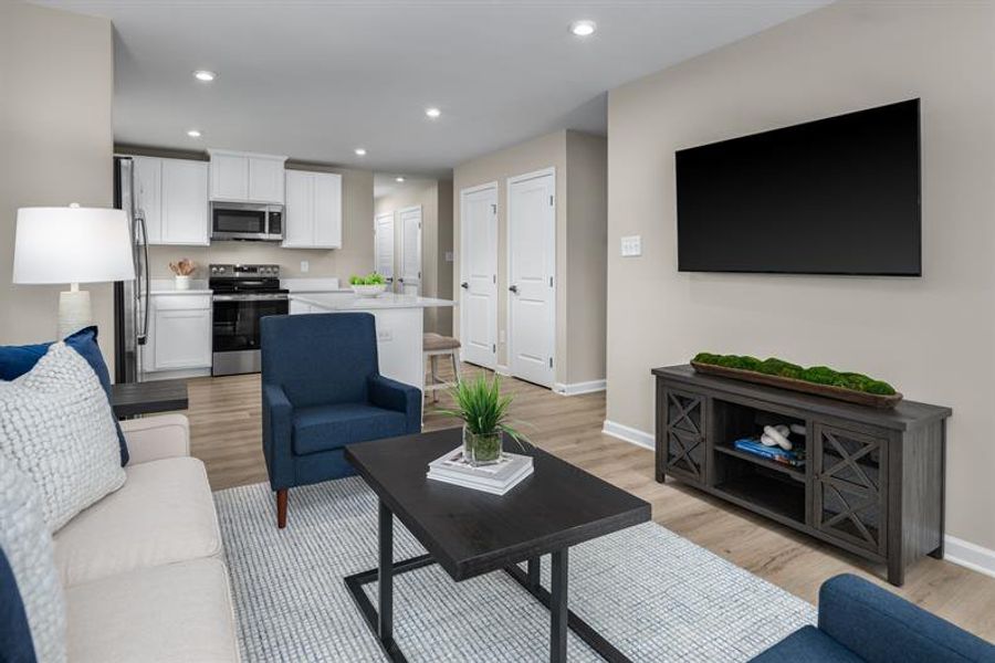 Representative furnished interior of a home built from the Chestnut by Ryan Homes in Highland Park Condos, White House (Image 9). Representative furnished interior of a home built from the Chestnut by Ryan Homes in Highland Park Condos, White House (Image 9).