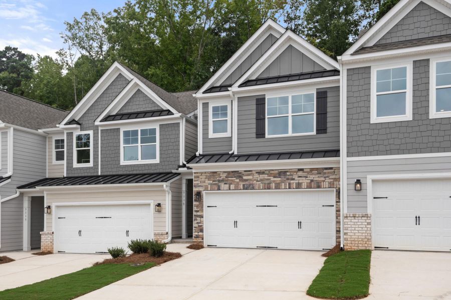 Front exterior of a new home in Harbor Crossing, Greensboro, NC, highlighting curb appeal (Image 19).
