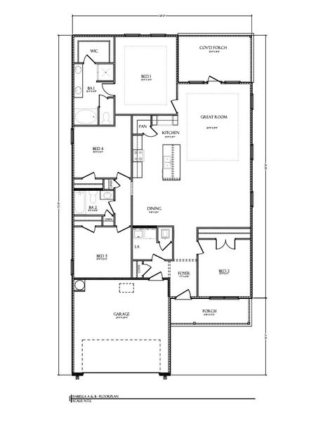 2D floor plan layout of this home in WindMark Beach, Port Saint Joe, FL (Image 3).