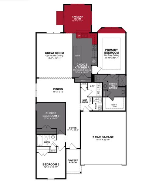 2D floor plan layout of this home in Ambridge, Conway, SC (Image 2). 2D floor plan layout of this home in Ambridge, Conway, SC (Image 2).