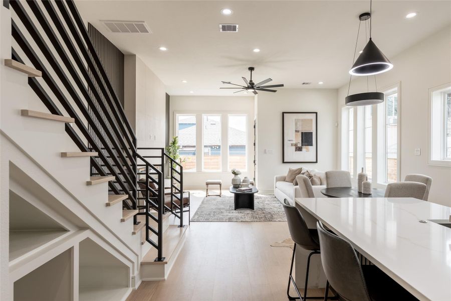 Furnished interior view inside a new home in , Houston (Image 9).