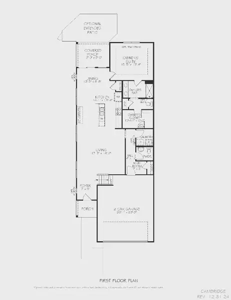 2D floor plan layout of this home in The Courtyards at Oak Grove, Durham, NC (Image 4).