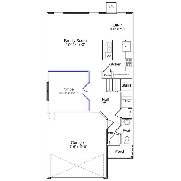 2D floor plan layout of this home in Bell West, Kernersville, NC (Image 4).