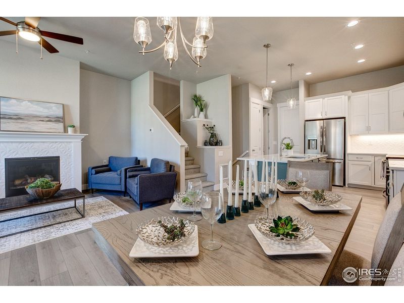 Furnished interior view inside a new home in Highlands at Fox Hill - The Towns, Longmont (Image 16).