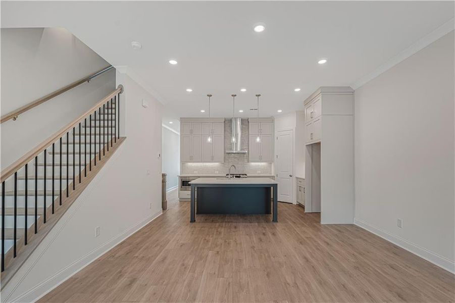 Furnished interior view inside a new home in Ward's Crossing Townhomes, Johns Creek (Image 6).