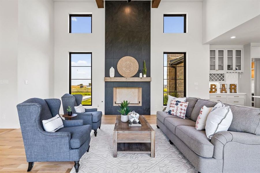 Furnished interior view inside a new home in , Aledo (Image 24). Furnished interior view inside a new home in , Aledo (Image 24).