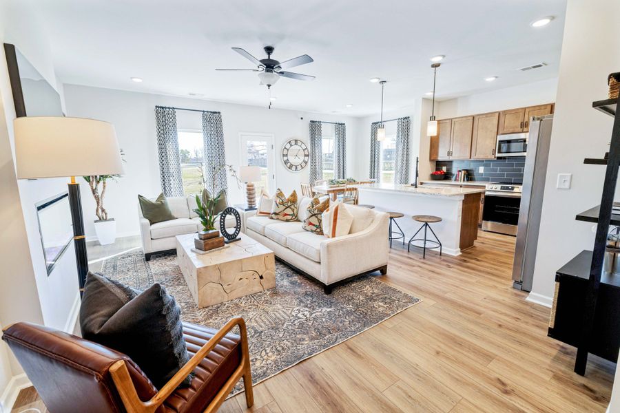 Furnished interior view inside a new home in Wilson Meadows, Clarksville (Image 3).