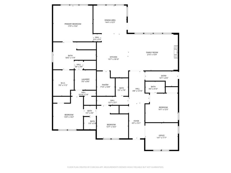 2D floor plan layout of this home in High Meadow Estates, New Waverly, TX (Image 5).