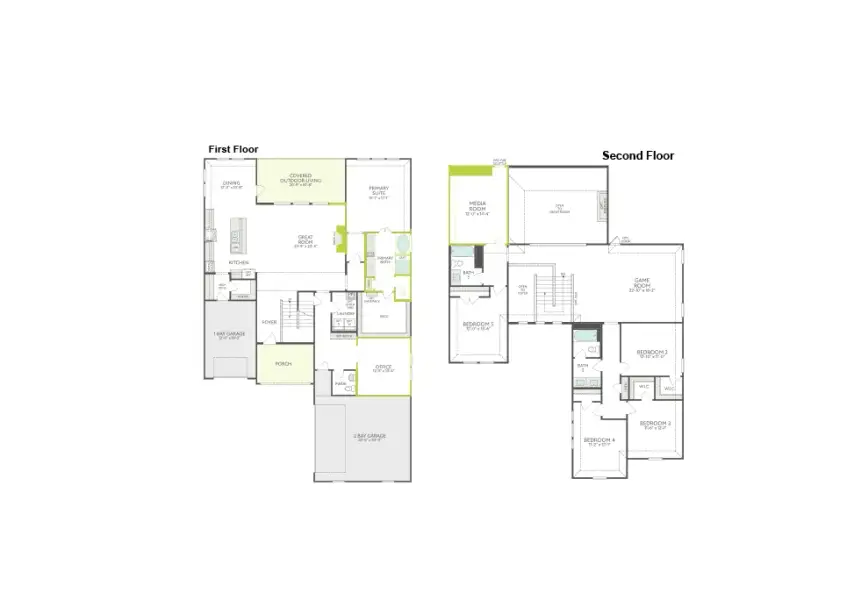 2D floor plan layout of this home in Somerset Park, Rockwall, TX (Image 3).