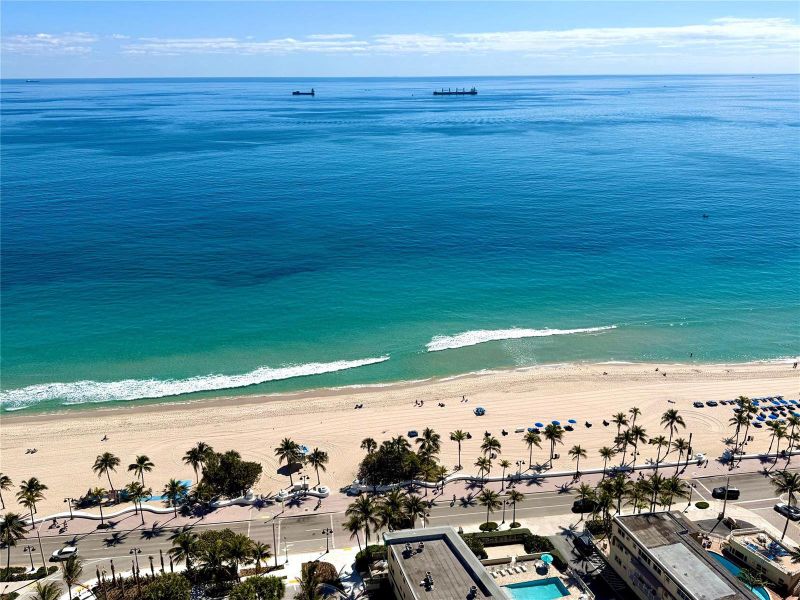 Ocean View from Balcony Living Area