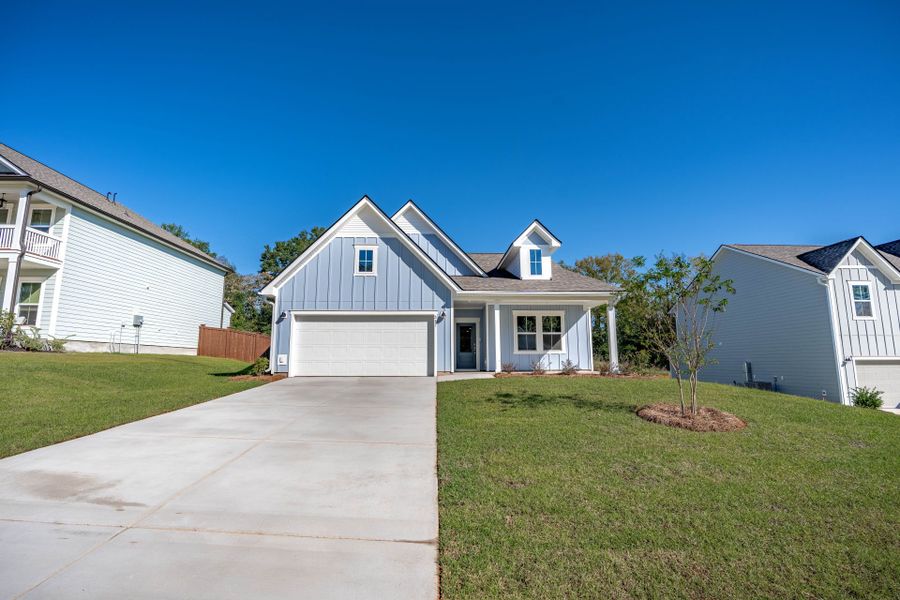Front exterior of a new home in Carriage Estates, Lexington, SC, highlighting curb appeal (Image 17).