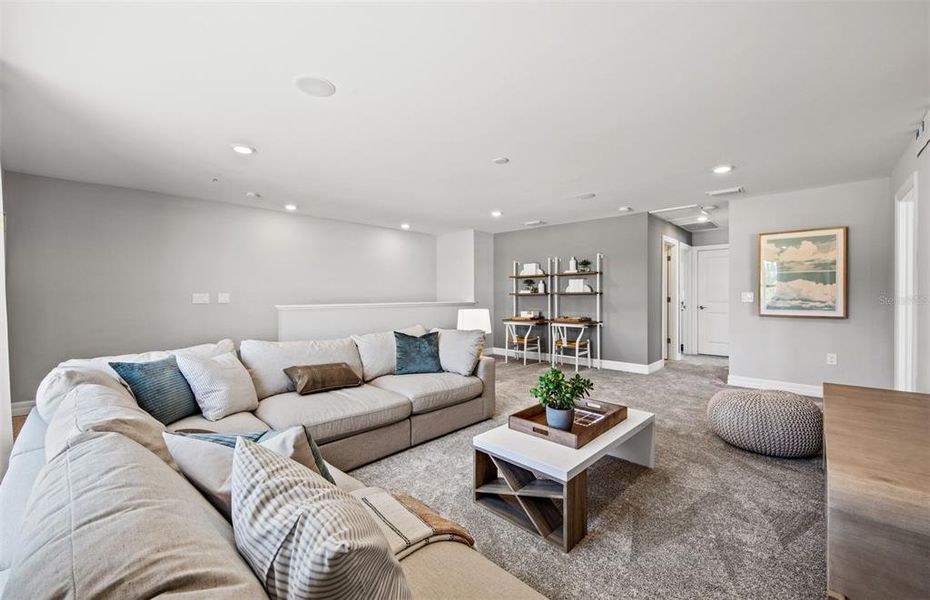 Furnished interior view inside a new home in Grandura, Sarasota (Image 18). Furnished interior view inside a new home in Grandura, Sarasota (Image 18).