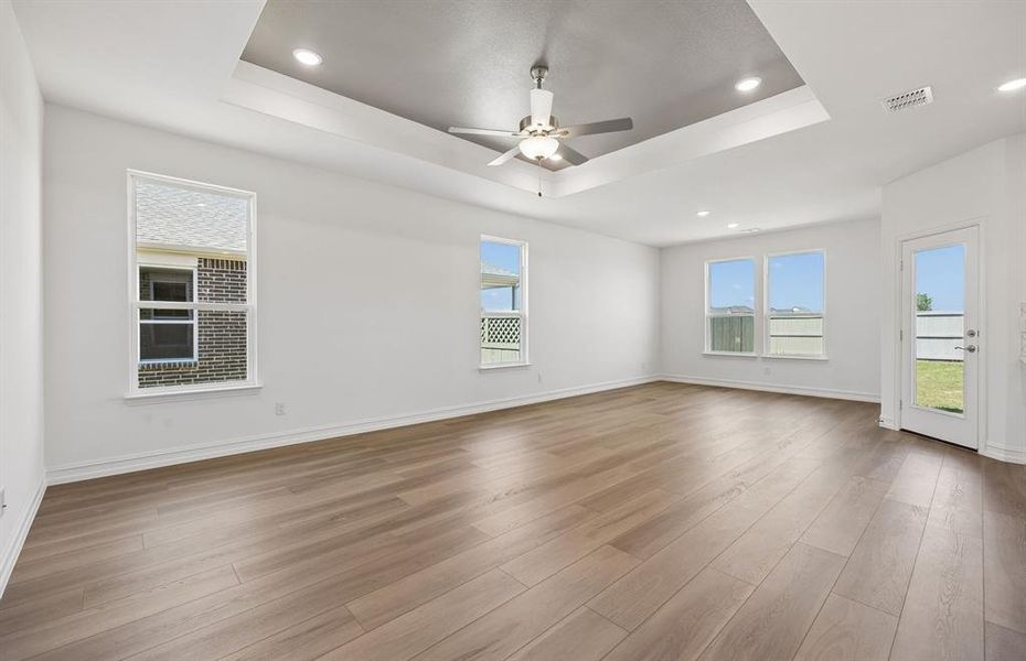 Open concept gathering room