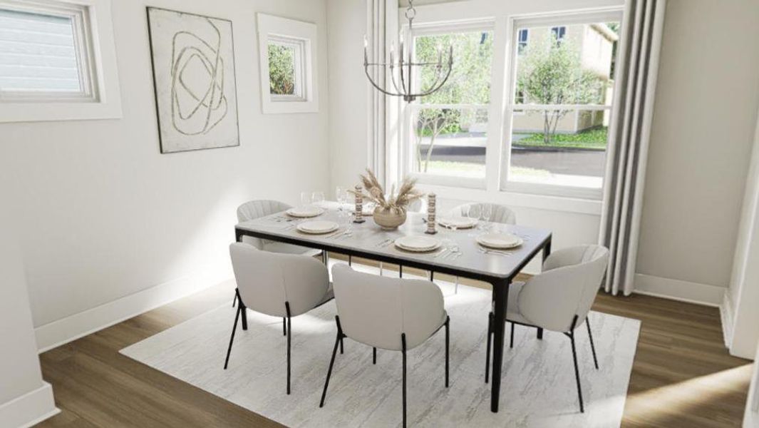 Furnished interior view inside a new home in The Preserve at Marks Creek, Knightdale (Image 7).