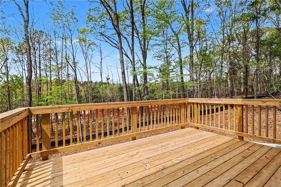Exterior details and patio area of a home in The Fields of Walnut Creek, Pendergrass (Image 3).