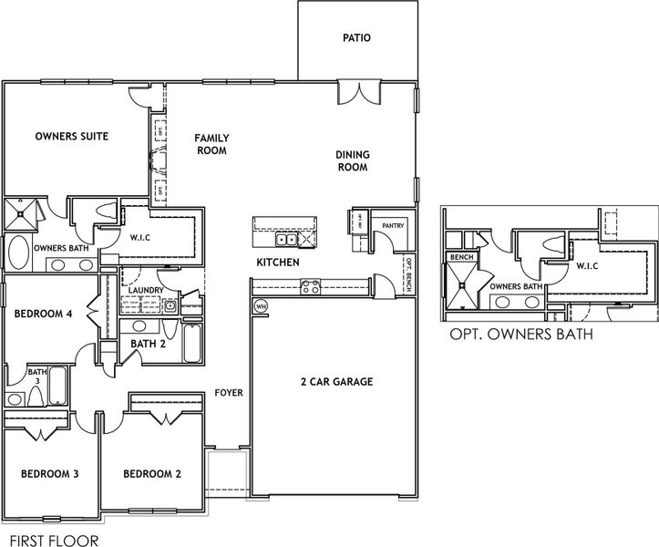 2D floor plan layout of this home in Harmony Farms, Eatonton, GA (Image 2). 2D floor plan layout of this home in Harmony Farms, Eatonton, GA (Image 2).