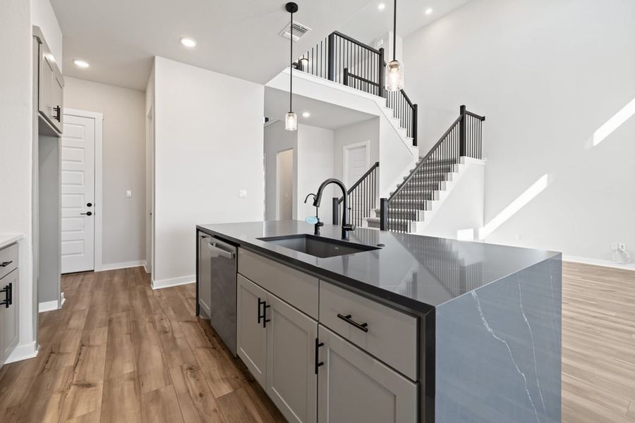 Furnished interior view inside a new home in Park Collection at Lariat, Liberty Hill (Image 11).