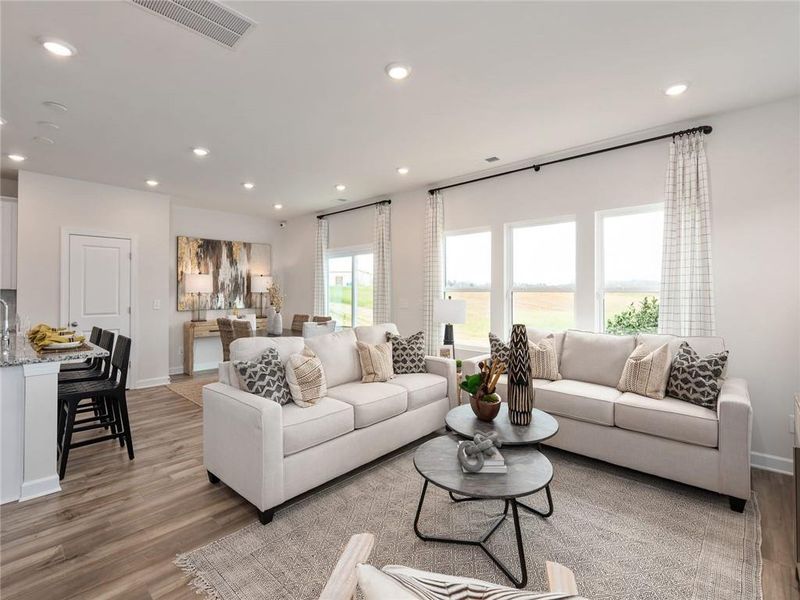 Furnished interior view inside a new home in Hawthorne Station, College Park (Image 4). Furnished interior view inside a new home in Hawthorne Station, College Park (Image 4).