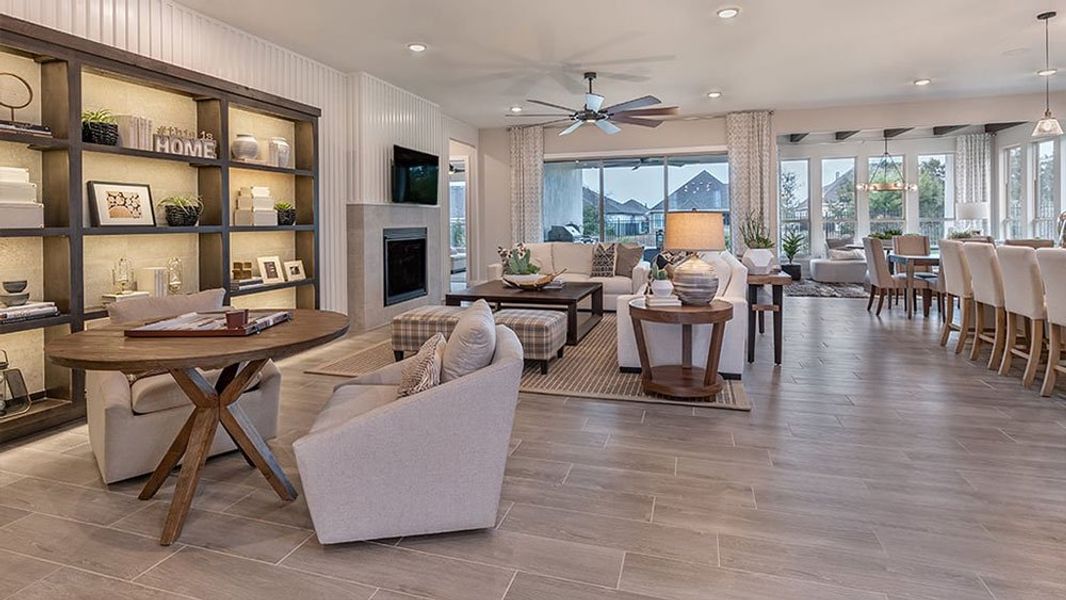 Representative furnished interior of a home built from the Calabash by Taylor Morrison in Easton Park 60s, Austin (Image 6).