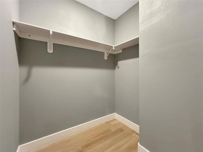 Spacious closet featuring wood-type flooring