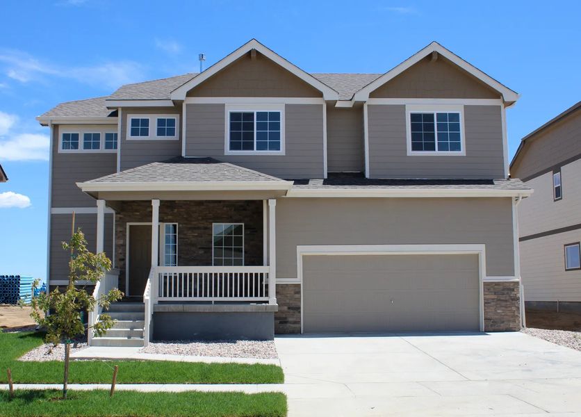 Representative exterior photo of a completed home built from the The Sundance by J&J Construction in Union Colony West, Greeley, CO (Image 1).