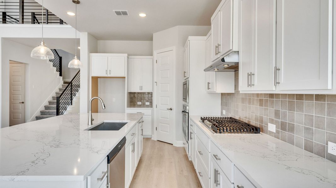 Furnished interior view inside a new home in Hawkes Landing, Leander (Image 4).