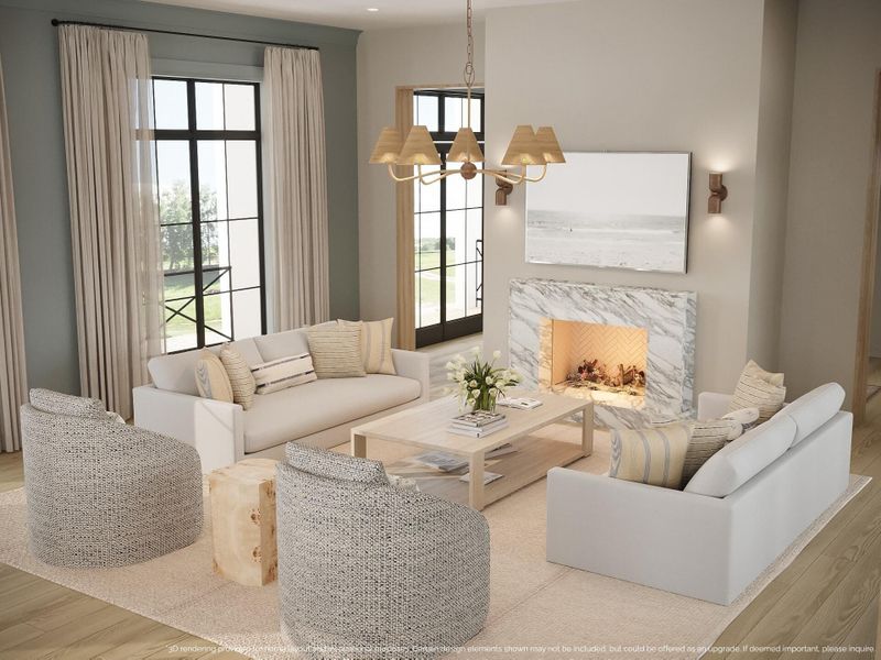 Furnished interior view inside a new home in , Charleston (Image 8).