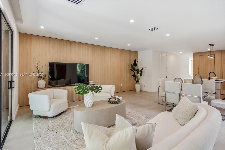 Furnished interior view inside a new home in , Miami (Image 33).
