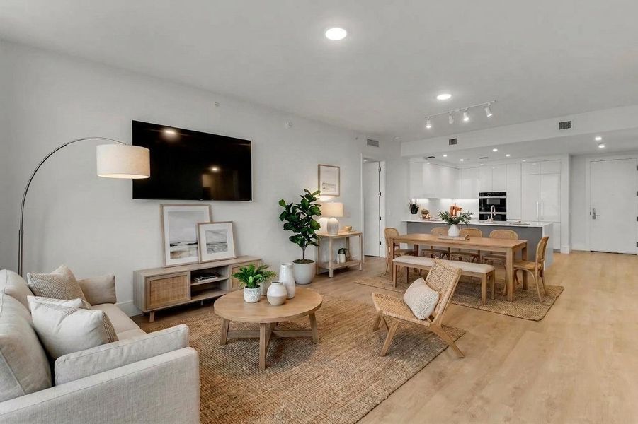 Great Room Dining Staged Neutral Great Room Dining Staged Neutral