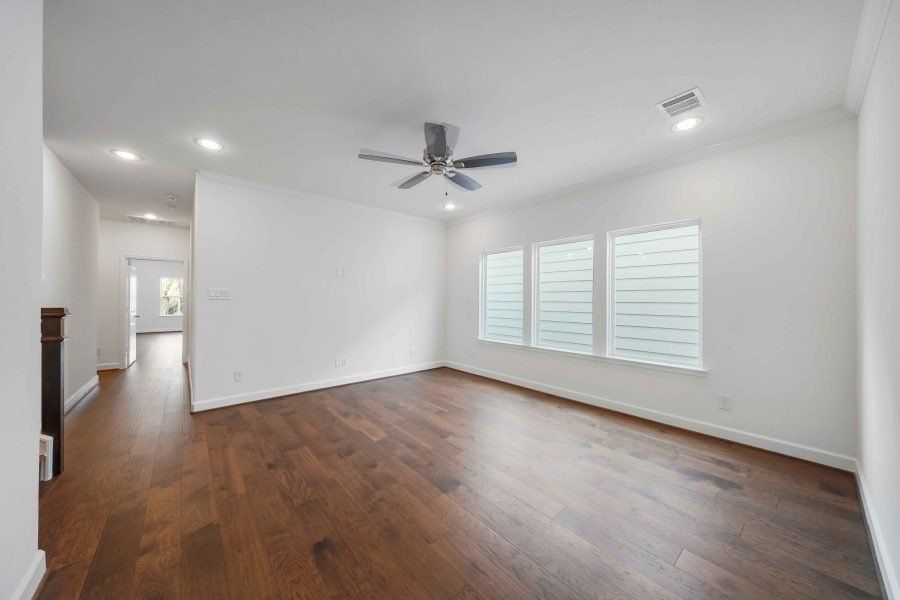Representative unfurnished interior of a home built from the Amsterdam by Sandcastle Homes in Montrose, Houston (Image 20). Representative unfurnished interior of a home built from the Amsterdam by Sandcastle Homes in Montrose, Houston (Image 20).