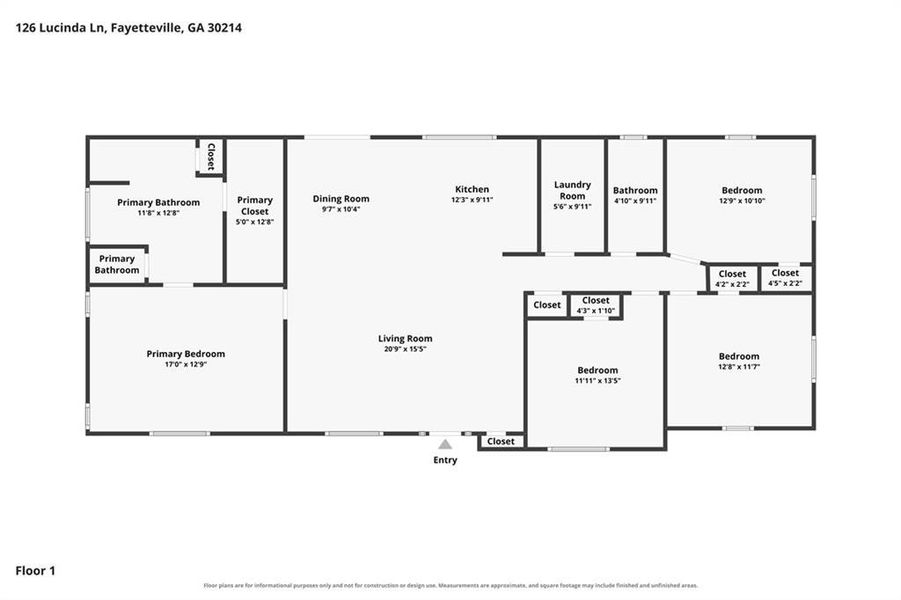 2D floor plan layout of this home in , Fayetteville, GA (Image 5).