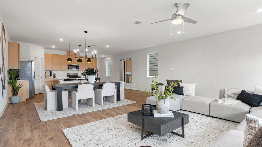 Furnished interior view inside a new home in Villarosa at Tamarron, Katy (Image 12). Furnished interior view inside a new home in Villarosa at Tamarron, Katy (Image 12).