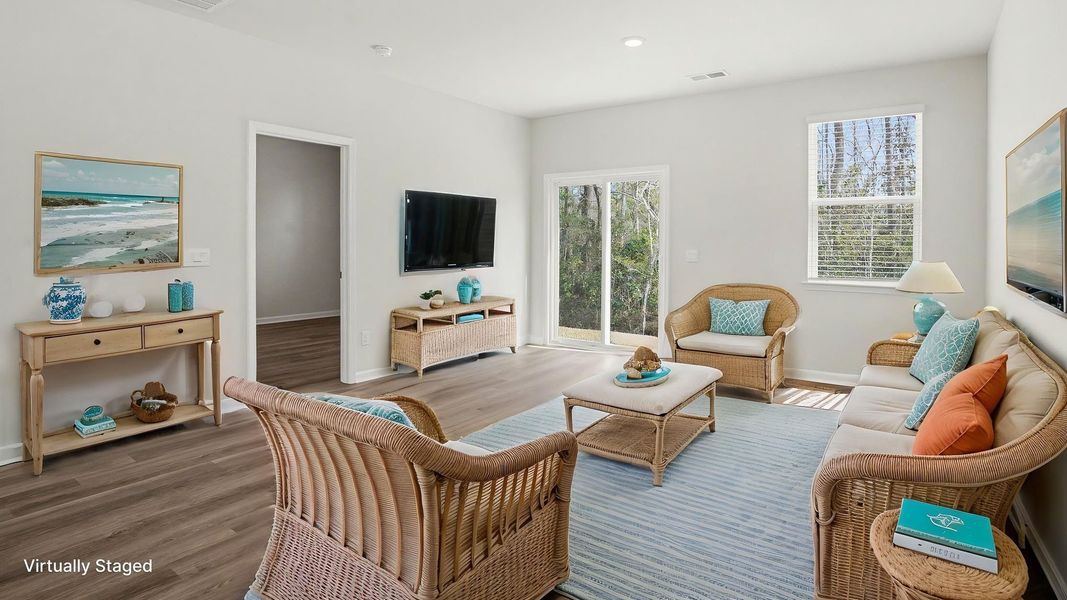 Representative furnished interior of a home built from the Greenbriar by D.R. Horton in Southshore Bay, Sunset Beach (Image 5).