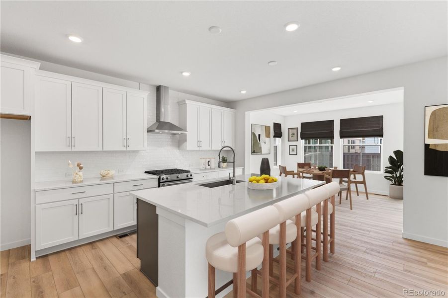 Furnished interior view inside a new home in Harmony at Solstice, Littleton (Image 13).