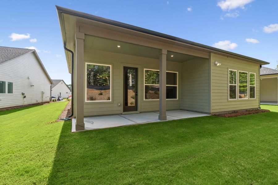 Exterior details and patio area of a home in Lanier Landing - Retreat Collection, Gainesville (Image 3).