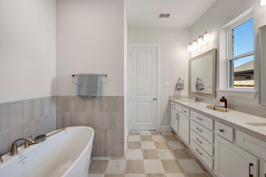 Furnished interior view inside a new home in Grange 45' Homesites, Katy (Image 27).