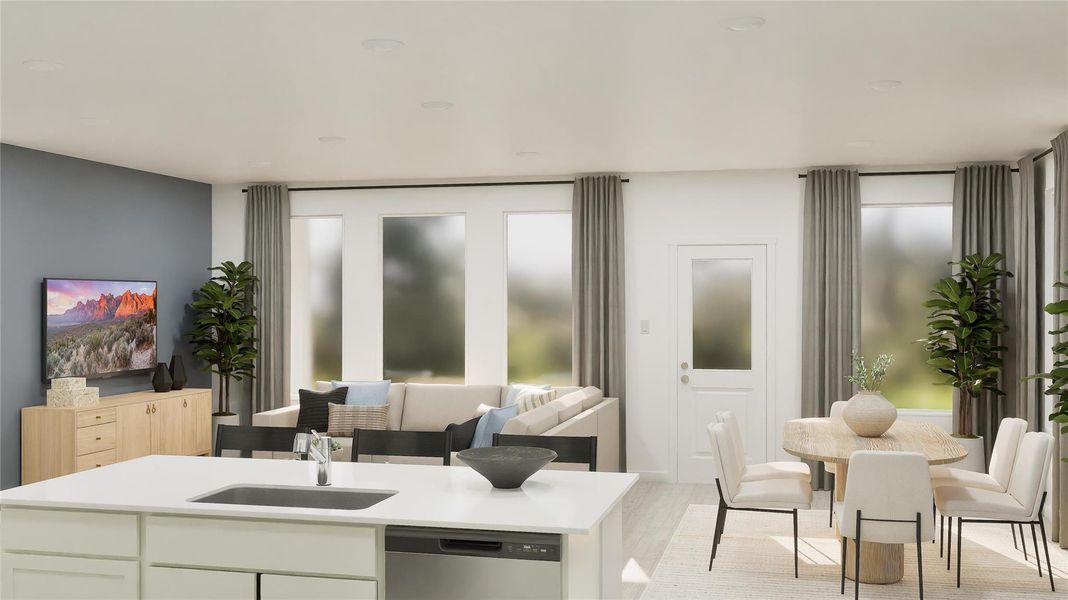 Furnished interior view inside a new home in Thunder Rock, Marble Falls (Image 9).